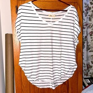 Women’s Hollister Top in size Medium.  White with black stripes